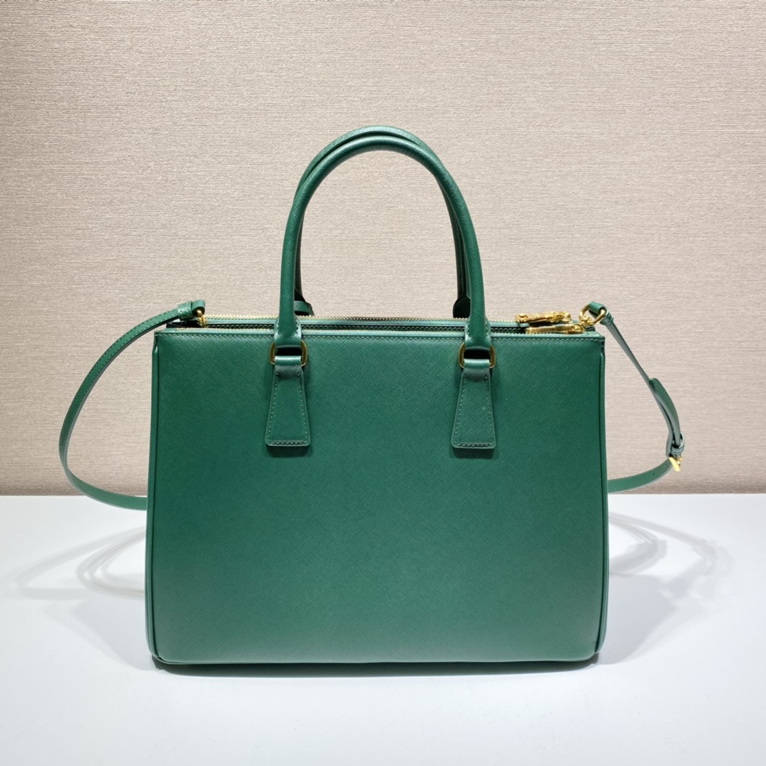 Prada Large Galleria Saffiano Leather Bag Tote Shoulder Bag Mango Green 1BA274